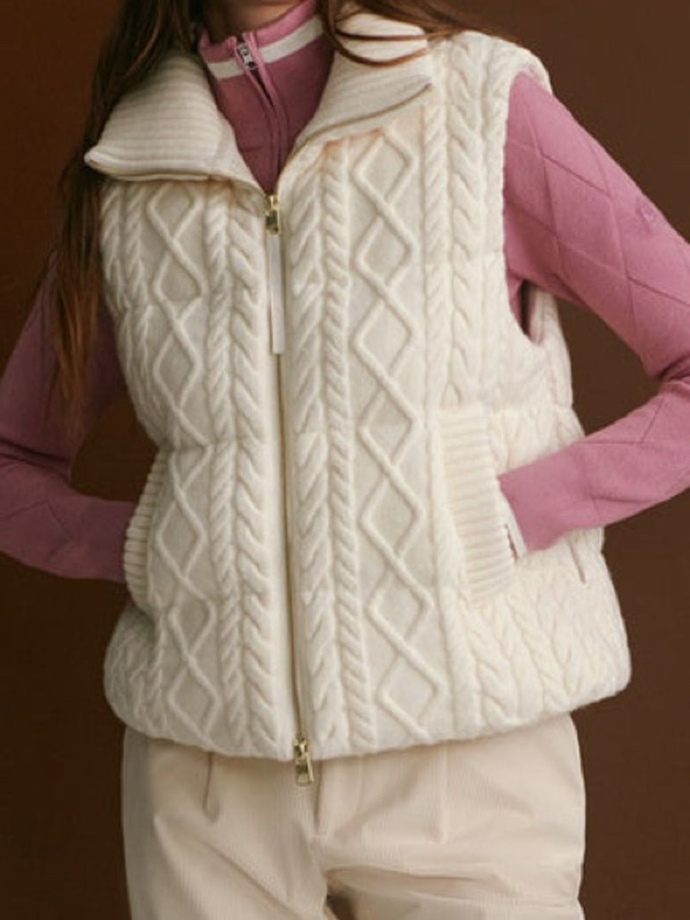 NWT Varley Irina Cable-Knit Gilet (vest) Size XS